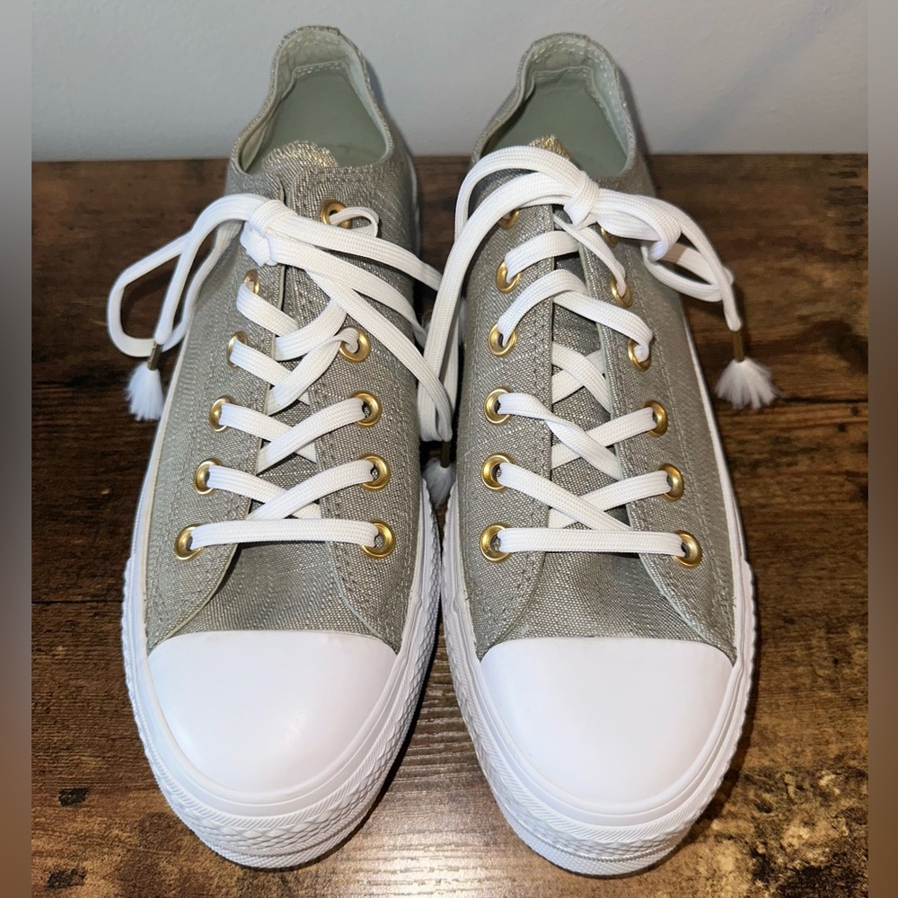 Converse Chuck Taylor All Star Lift Ox women's platform sneakers Sz 8 - Picture 2 of 7